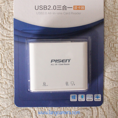 Đầu đọc thẻ 3in1 - CF, SD, microSD - Pisen