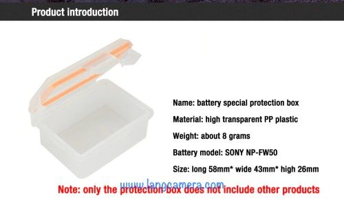 Hộp Đựng Pin Sony FW50 - Kingma