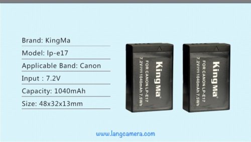 Pin + Sạc Canon LP-E17 - Chính Hãng Kingma