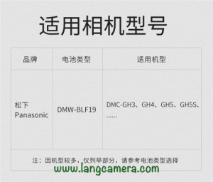 Pin Ảo (Dummy Battery) Panasonic BLF19 - Hiệu Kingma