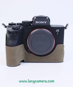 Halfcase Da Thật Sony A7M4, A7R5 - Mẫu Mới Màu Đẹp