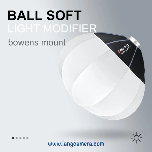 Sử dụng ngàm Bowens phù hợp với hầu hết các loại đèn Lớp vải trắng để làm giảm lượng ánh sáng ra Giúp phân tán ánh sáng tốt hơn Thao tác nhanh chóng, có thể gấp gọn Độ che phủ ánh sáng 360 ° Phù hợp với các loại đèn Jinbei, Godox, HLOW, FLASH F,.. Kích thước : 65cm